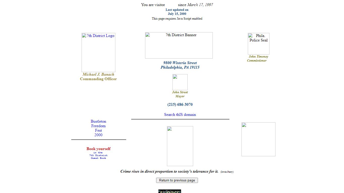 7th District, Philadelphia Police Department - Home Page